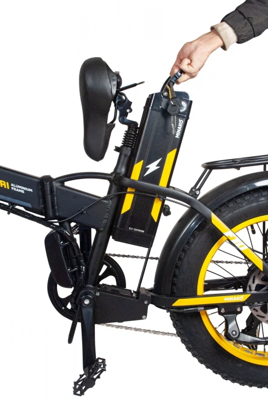 Электровелосипед Minako F10 Dual PRO полный привод (yellow)